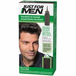 Just For Men Shampoo-In Color, Grey Hair Coloring for Men - Real Black, H-55 (1 Count)