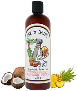 Jax n Daisy Tropical Pawadise Coconut Pineapple Dog Conditioner- Dog's Skin & Coat Conditioner for Grooming & Cleaning, Dog Bath Supplies with Light Tropical Scent of Coconut & Pineapple.