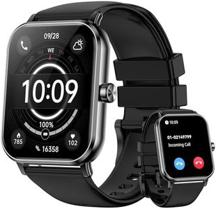 QONBINK Smart Watch for Men Women (Answer/Make Call) 1.85" HD Touch Screen Fitness Tracker, 120+ Sport Modes, 24/7 Heart Rate/Sleep Monitor/Pedometer/Calories, Fitness Watch for Android/iOS (Black)