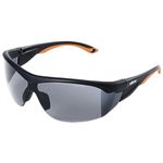 Sellstrom Sporty, Stylish, Protective Eyewear Safety Glasses, Smoke Anti-Scratch Polycarbonate Lenses, Black/Yellow Co-Molded Temples, Heavy Duty Frame & Temple Design, Soft Nose Piece (Qty 1), S71401