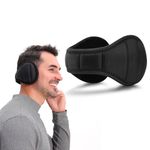 Eyegla Winter Ear Muffs For Men Behind The Head Earmuffs Women Adjustable Ear Muffs Foldable Ear Warmers Black