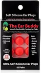 Soft Silicone Orange Ear Plugs For Sleeping Noise Cancelling - Moldable & Reusable Earplugs for Sleep, Work, Concerts & Travel - Waterproof for Swimming, 18 Pairs, NRR 22 Decibels - Fits All Ear Sizes