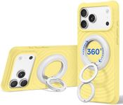 SYNCWIRE Phone Ring Holder Grip for MagSafe, 360° Rotation Magnetic Cell Phone Grip Stand Two-Sided Magnetic Compatible with iPhone 16 15 14 13 12 Pro Max fits MagSafe Accessories - White