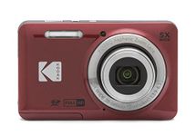 KODAK PIXPRO Friendly Zoom FZ55-RD 16MP Digital Camera with 5X Optical Zoom 28mm Wide Angle and 2.7" LCD Screen (Red)