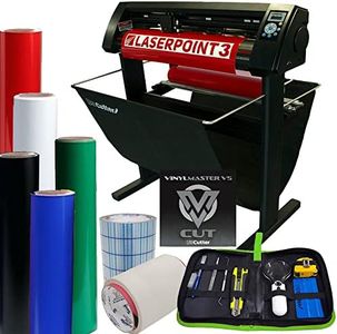 28" LaserPoint 3 Vinyl Cutter Plotter with Contour Cutting, Supplies, Tools (Bundle)