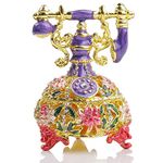SEVENBEES Telephone Figurine Jewelry Trinket Box