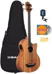 Kala UBASS-NOMAD-FS Nomad Acoustic-Electric U-Bass Bundle with Gig Bag, Tuner, Austin Bazaar Instructional DVD, and Polishing Cloth