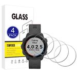 X-Dision [4 Pack] Compatible with Garmin Forerunner 245 Music/245 Screen Protector,2.5D Protect Film[9H Hardness,Case Friendly,Shatter-proof]Premium Accessories Tempered Glass Film