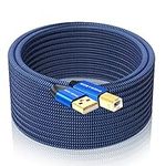 Printer Cable 30ft, GOSYSONG USB Printer Cord 2.0 Type A Male to B Male Cable Scanner Cord High Speed Compatible with HP, Canon, Dell, Epson, Xerox, Samsung and More (Blue)