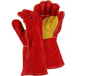 Hand Safety Leather Welders Glove With Reinforced Thumb Strap