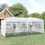 TUKAILAi Pop Up Gazebo 3m x 6 m, Marquee Gazebo with Sides Anti-UV Party Gazebo Wedding Event Shelter with Storage Bag, Large Garden Tents Gazebos for BBQ, Wedding, Party, Camping