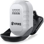 EYPINS Outdoor Wall-Mounted Key Lock Box - Secure Resettable Combination Code Lockbox with High-Capacity Storage, Weatherproof & Durable Design for House, Tenants, Airbnb, Warehouse (White)