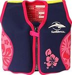 Konfidence Jacket - Premium Swim Vest for Kids (Ages 1.5-7yrs) | Adjustable Buoyancy | UKCA & CE Compliant | Swim School Approved | 25+ Years’ Experience | UK Company (Pink Hibiscus, Small)