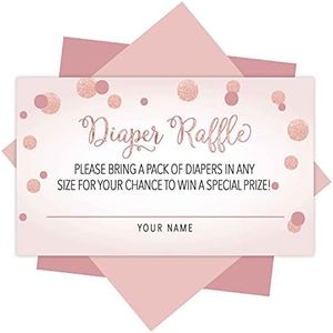 25 Baby Shower Diaper Raffle Tickets For Baby Shower Girl - Gold Baby Shower Games For Girls, Diaper Raffle Cards, Baby Raffle Tickets, Baby Shower Invitation Inserts, Baby Shower Ideas