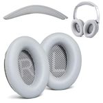 Replacement QC35 / QC35 ii earpads and QC35 Headband / QC35 ii Headband V3 pad Cushion Compatible with Bose QuietComfort 35 (QC35) and Bose QuietComfort 35 ii (QC35 ii) Headphones (Grey)