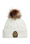 Ralph Lauren White Wool Bobble Hat, White, One Size