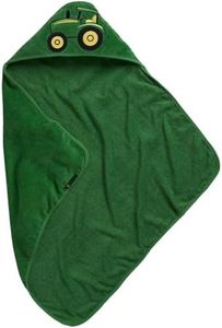 John Deere Baby Boys' Tractor Hooded Towel, Green, One Size