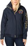 Rydale Ladies Bomber Jacket Women’s Short Coat Emblem Riding Equestrian Jackets 5 Colours (as8, numeric, numeric_16, regular, regular, Dark Navy)