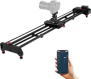 GVM 48"/120cm Motorized Camera Slider, APP Professional Carbon Fiber Dolly Rail Camera Slider, Motorized Time Lapse and Video Shot Follow Focus Shot and 120 Degree Panoramic Shooting