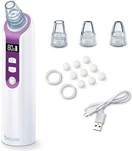 Beurer Blackhead Remover Pore Vacuum with 3 Suction Head Attachments & 5 Suction Levels, for All Skin Types - Blackhead Vacuum for Deep Cleansing, FC41