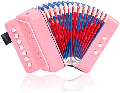Kids Accordion, 10 Keys Control Button Accordion Musical Instruments for Kids Children Beginners Lightweight and Environmentally-friendly
