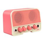 JOYO 5W Mini Practice Guitar Combo Amp Rechargeable Small Guitar Headphone Amplifier Clean Overdrive Two Channels with Bluetooth (JA-02 II Pink)