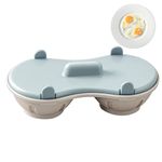 Egg Poacher, Microwave Egg Poacher 2, Nordic Blue, Poached Egg Moulds, Microwave Egg Cooker, Compact Design 22 x 11.8 x 8 cm