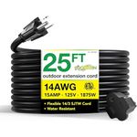 Black Outdoor Extension Cord