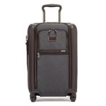 TUMI - Alpha International Dual Access 4-Wheeled Carry-On Luggage - with Built-in USB Port and Integrated TSA Lock - 22-Inch Rolling Suitcase for Men and Women - Anthracite