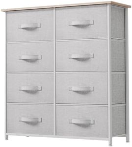 YITAHOME 8 Drawers Dresser - Fabric Storage Tower, Organizer Unit for Bedroom, Living Room & Closets - Sturdy Steel Frame, Easy Pull Fabric Bins & Wooden Top