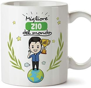 Mugffins Zio Tazza/Mug – Migliore Zio del Mondo - Idea Regalo Originale di Compleanno - Tazza Miglior Zio in Ceramica. 350 ml