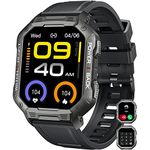 Smart Watch for Men - Sports Fitness Waterproof Watches Bluetooth Calls (Answer/Dial) GPS Activity Health Tracker Heart Rate Blood Oxygen Monitors 1.82" Tactical Military Smartwatch for Android IOS