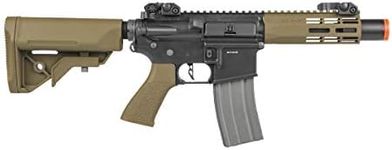Elite Force M4 AEG Automatic 6mm BB Rifle Airsoft Gun, CQC, Black/Tan
