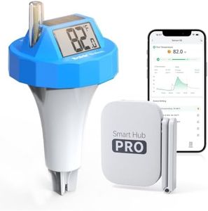 WiFi Pool Thermometer Floating, Solar Temperature with Smart Gateway, IPX8 | 400FT Stable Wireless Range,Real-Time App Alerts,Guest Mode No Signup| Built for Pools, Spas, Hot Tubs&Ice Baths