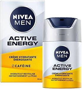 NIVEA MEN Active Energy Crème Visage Énergisante (1 x 50 ml), Crème Hydratante non grasse pour homme, Soin Visage enrichi en Vitamin+ Complex & Coenzyme Q10