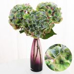 3Pcs 21” Hydrangea Artificial Flowers, Large Real Touch Hydrangea, Lifelike Faux Green Hydrangeas, Fake Hydrangea Stems Perfect for Home Decor, Wedding, Party, Christmas,Centerpiece Decor- Green