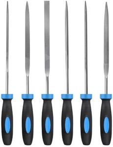 MORROWIND Small 6-Piece Needle File Set, Diameter 0.11" Length 5.51" Hardened Alloy Steel Mini File for Metal Wood Plastic, Includes Flat, Warding, Square, Triangular, Round, Half-Round, Blue