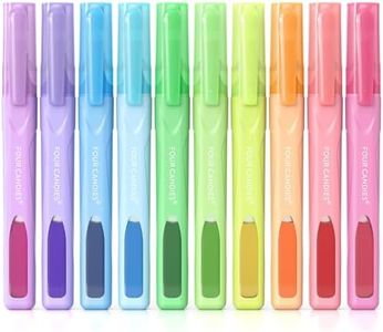 Four Candies Cute Pastel Highlighters, 10 PCS Highlighters Assorted Colors, Soft Chisel Tip, Clear Ink View, Aesthetic Highlighters Set for Organizing and Coloring