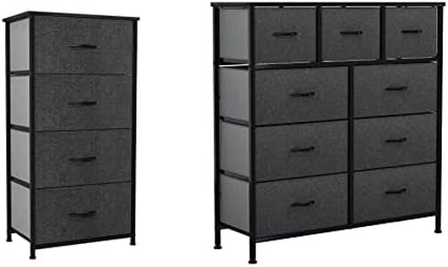 YITAHOME Storage Tower and Dresser Bundle with Drawers - Fabric Organizers for Bedroom, Living Room, Closets and Nursery