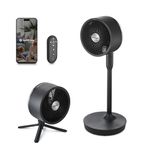 Dimplex DuoCool 2-in-1 Portable Cooling Fan - Cordless Pedestal & Desk Fan, 45H Battery Life, Rechargeable, Silent 36dB, WiFi Smart App/Voice Control, Indoor/Outdoor, 5 Speeds, Graphite