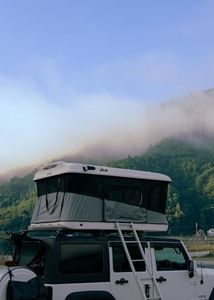 JAMES BAROUD Evasion Model, Rooftop Tent – Car Rooftop Tent, Hard Shell, Breathable and Waterproof – 4 Person Tents for Camping (XL, Gray)