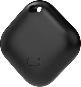 GNASTAS Key Finder, Wallet Tracker Works with Apple Find My (iOS only), Replaceable Battery, Water-Resistant, Bluetooth Item Finder for Bags, Luggage, Pets & Backpack 1Pc (Black) (Air Tag Square)