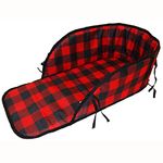 Superio Cushion for Children Wooden Snow Sled for Toddlers- Sleigh Pad for Baby (Red)