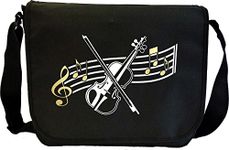 MusicaliTee Violin Curved Stave - Sheet Music & Accessory Messenger TRIO Bag