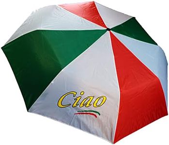 Italy Ciao Foldable Travel Umbrella – From Collection of Italian Pride Products at PSILoveItaly FBA (Multi-color)