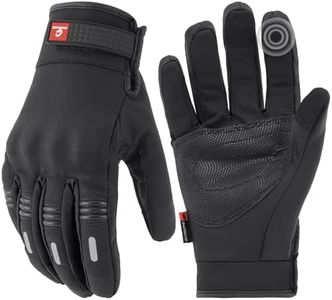 Oumurs Motorcycle Gloves for Unisex, Touchscreen Cycling Gloves for Outdoor Sports On-Road/Off-Road/Mountain Motorcycle Motorcross Motorbike Dirt Bike Bicycle Racing ATV UTV, Black, M