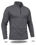 Boladeci Mens Pullover Quarter Zip Premium Fleece Long Sleeve Lightweight Comfort Quick Dry Spring Autumn Running Sweater Shirts Sweatshirts Dark Grey