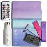 FitOn Yoga Starter Kit, Exercise Mat, Sculpt Resistance Bands and Water Bottle, Yoga Set for Beginners, Beginners Yoga Mat Set, Workout Mat for Home, Gym, Outdoor Use, Starter Yoga Equipment - Lights