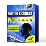 Motion Sickness Patches, Car & Sea Sickness Sticker, Anti Nausea Travel Vomiting Relief Pain Patch for Travel of Cars, Ships, Planes, Fast Acting and No Side Effects with Waterproof, 40 Patches/Box