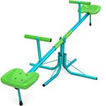 Amictoy Seesaw, Sit and Spin Teeter Totter, 360 Lbs Heavy Duty 2024 Upgraded Model, Kids Outdoor Playground Equipment, Outside Toys Set, Swiveling 360 Degrees Rotating for Kids 4-8 Safety Certified